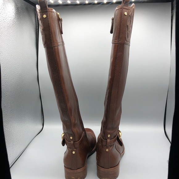 TORY BURCH Marlene Almond Leather Riding Boot - Picture 7 of 12